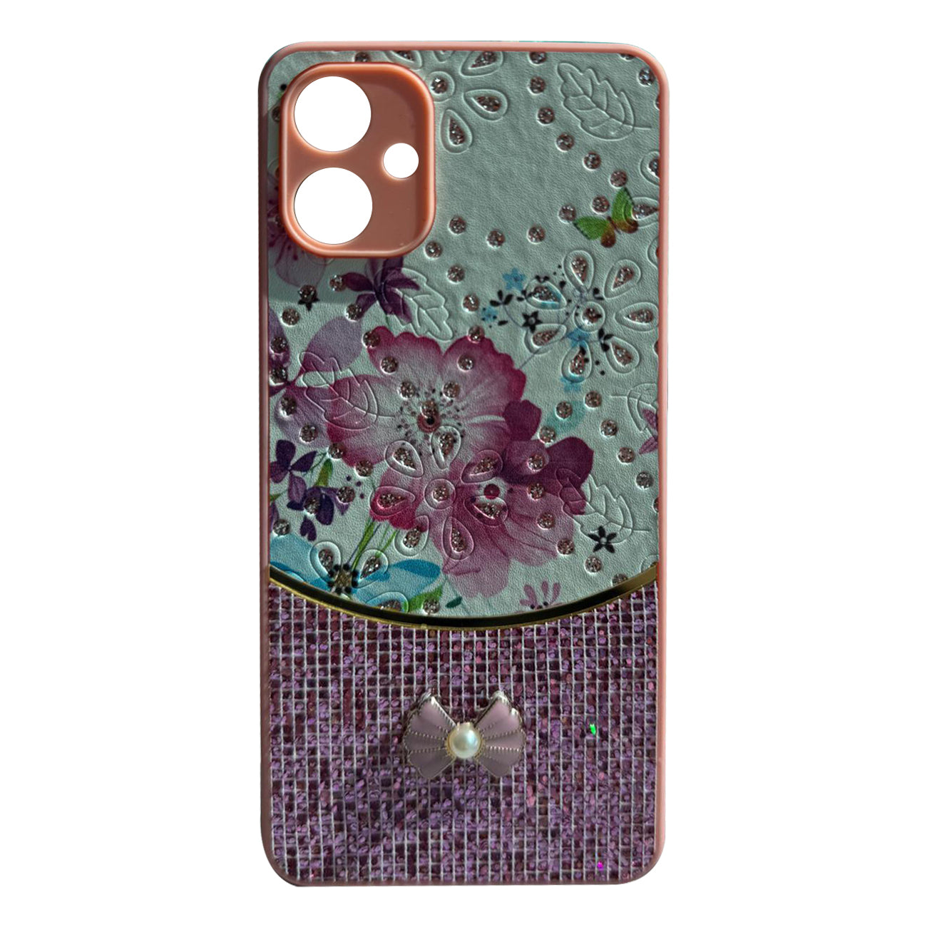 Sparkle Glitter Bling Phone Case in Pink With Colorful Cover For Galaxy A06